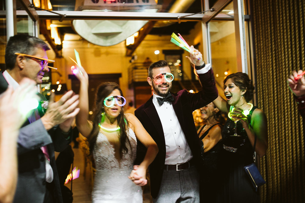  The bride and groom send-off at this Battello Wedding in Jersey City, NJ 