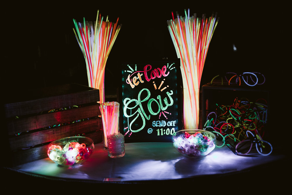  Reception details and glow sticks at this Battello Wedding in Jersey City, NJ 