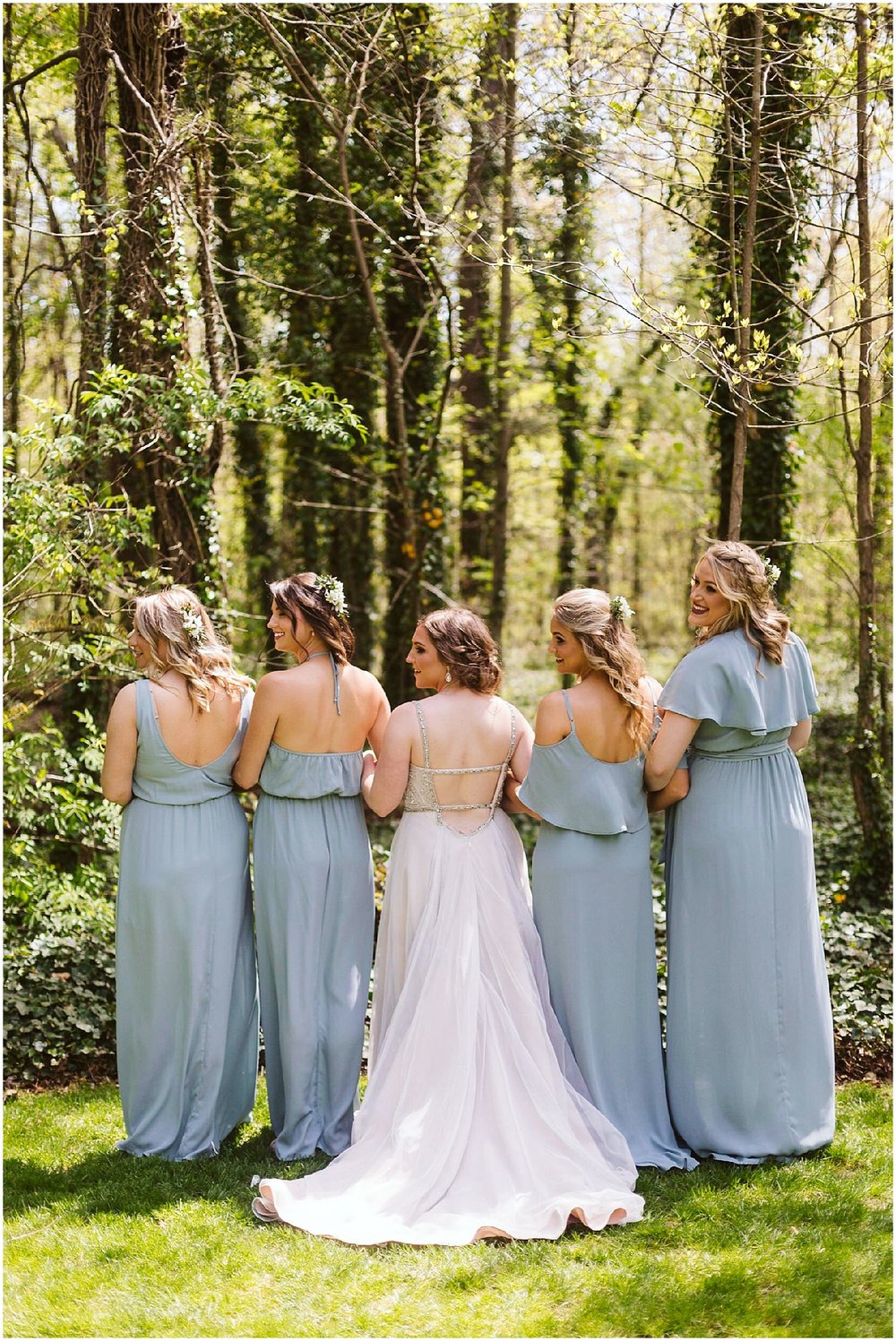  back of bridesmaids' dresses 