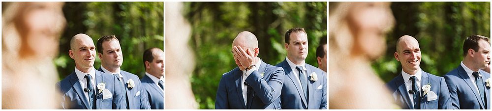  groom crying during wedding 