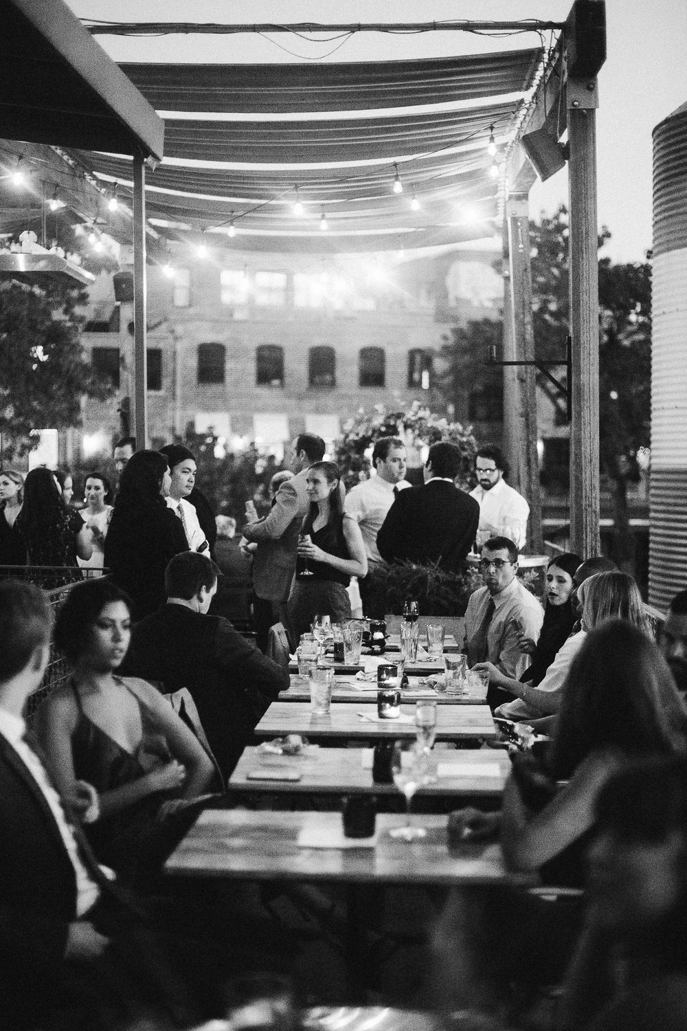  black and white wedding at JCT kitchen and bar 