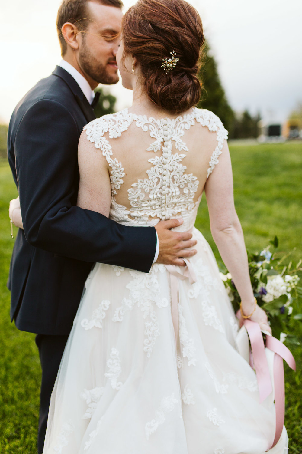  lace open back wedding dress 