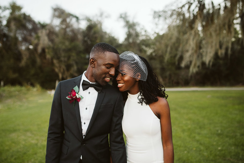  black bride and groom at jacksonville florida wedding 