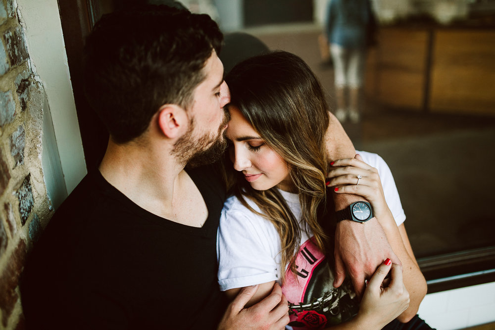  cute coffee engagement shoot in blagden alley 