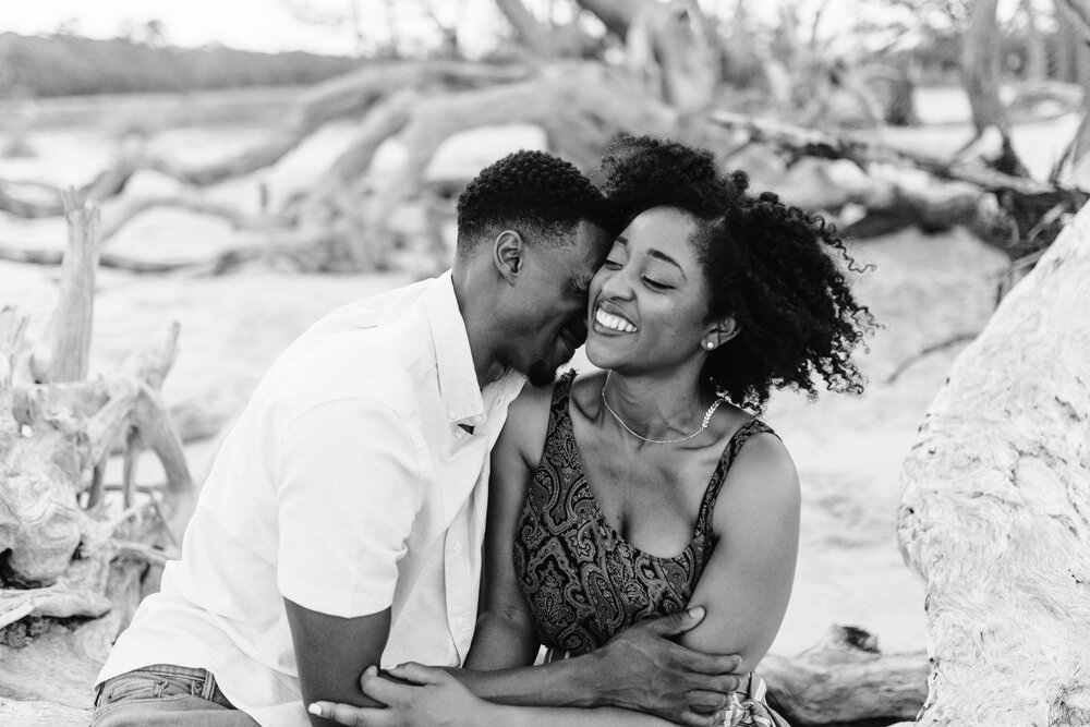  black and white engagement session photos 