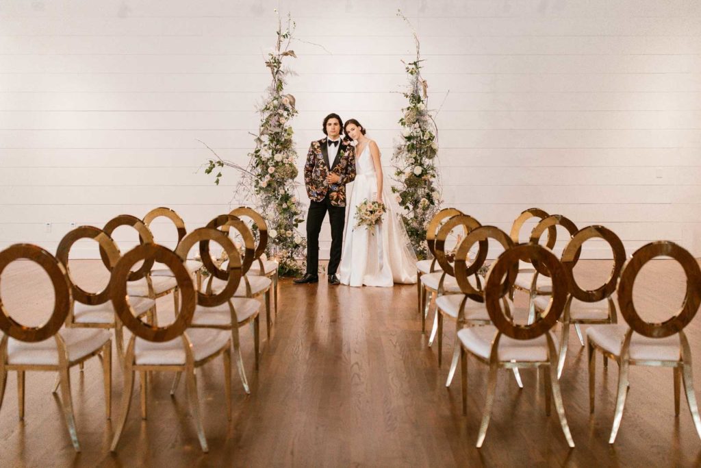 indoor ceremony at the carlyle venue