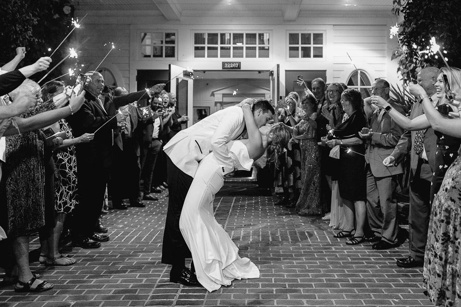 sparkler exit at clubhouse at baywood delaware wedding