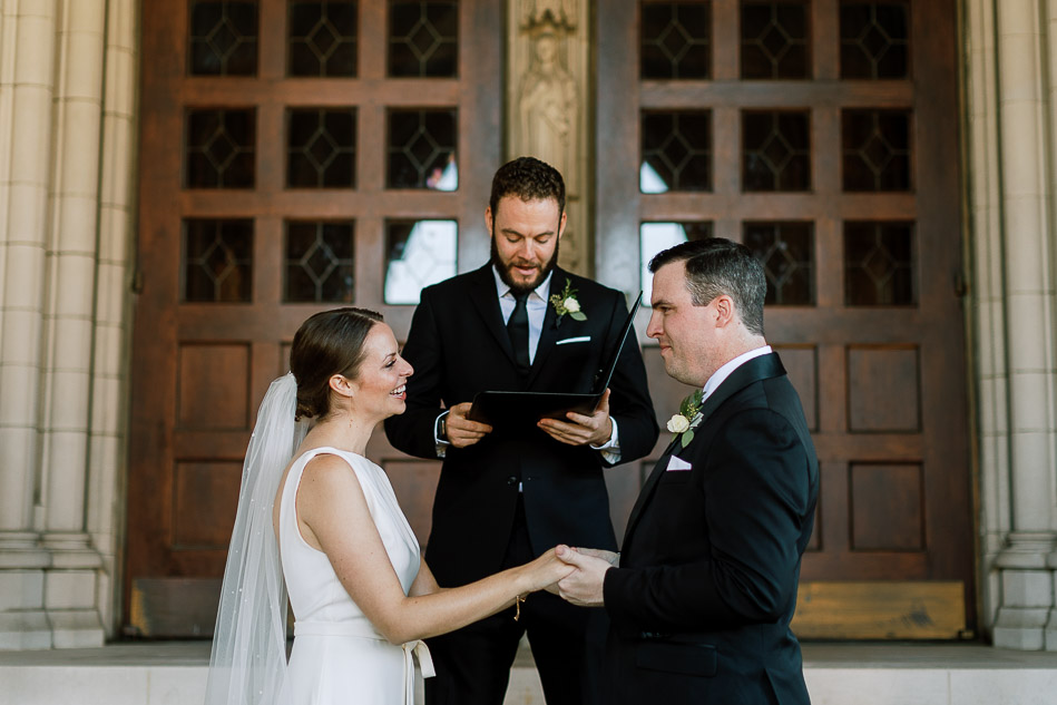 october intimate wedding at the national cathedral