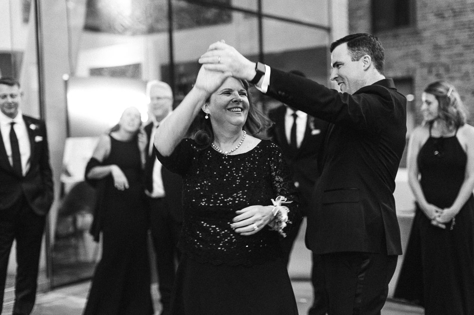 black and white photos of father/daughter mother/son wedding dances