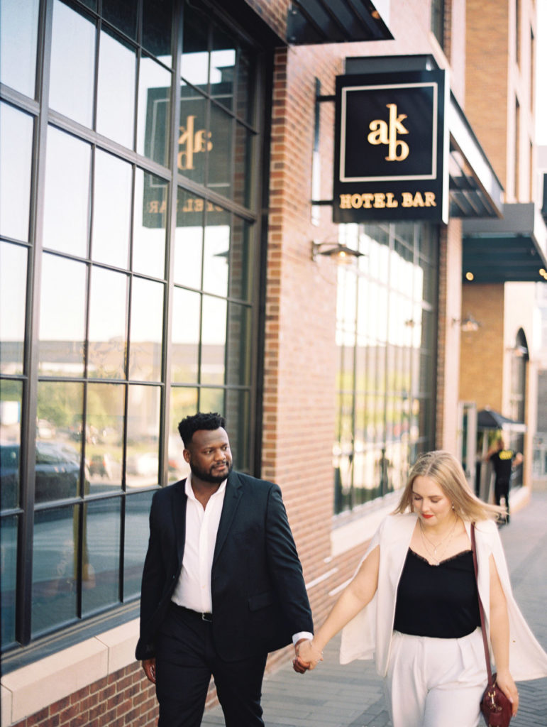 chic engagement session at the archer hotel tysons