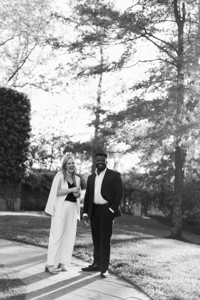 black and white photo of a black guy and white girl dating